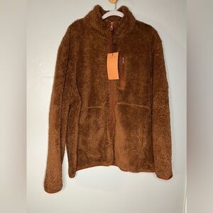 NWT Girlfriend collective  1/4‎ zip teddy fleece pullover sweatshirt